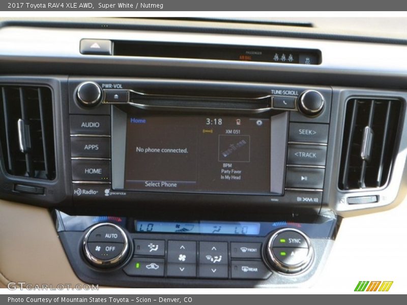 Controls of 2017 RAV4 XLE AWD