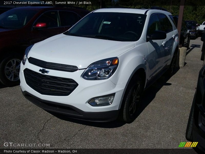 Summit White / Jet Black 2017 Chevrolet Equinox LT AWD