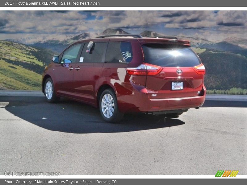 Salsa Red Pearl / Ash 2017 Toyota Sienna XLE AWD
