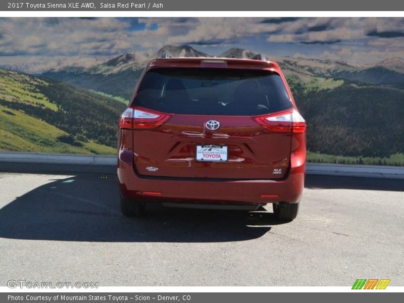 Salsa Red Pearl / Ash 2017 Toyota Sienna XLE AWD