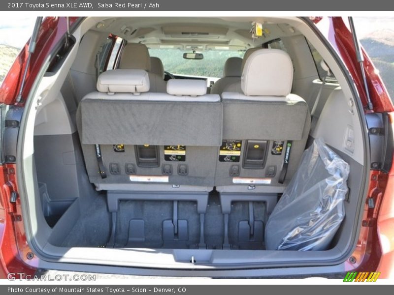 Salsa Red Pearl / Ash 2017 Toyota Sienna XLE AWD