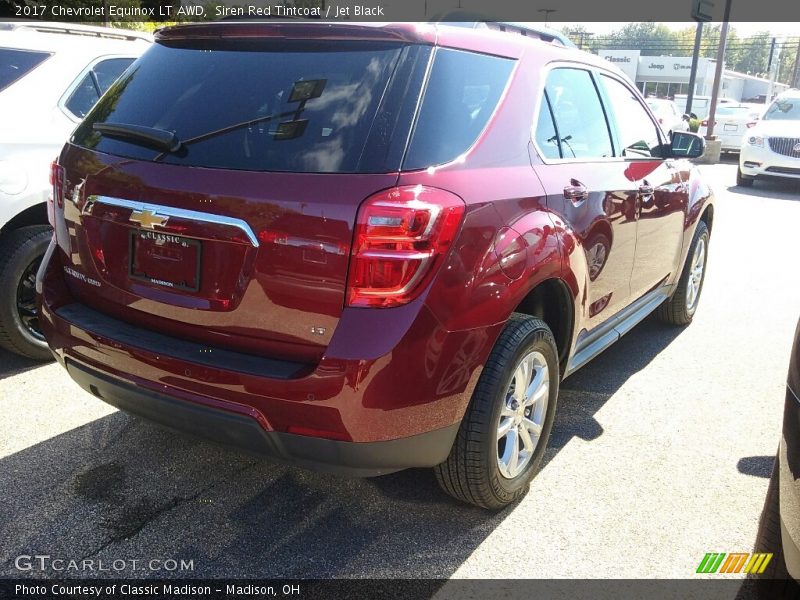 Siren Red Tintcoat / Jet Black 2017 Chevrolet Equinox LT AWD