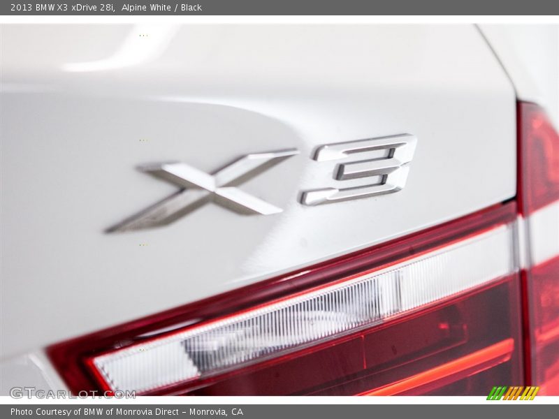 Alpine White / Black 2013 BMW X3 xDrive 28i