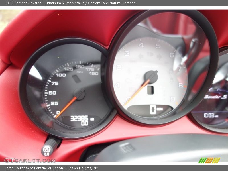 Platinum Silver Metallic / Carrera Red Natural Leather 2013 Porsche Boxster S