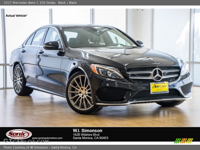 Black / Black 2017 Mercedes-Benz C 300 Sedan