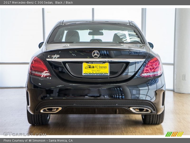 Black / Black 2017 Mercedes-Benz C 300 Sedan
