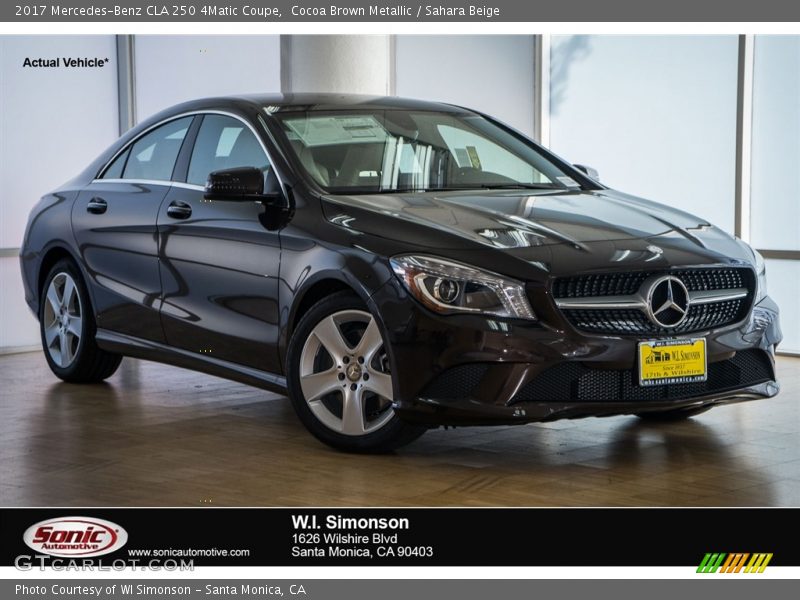 Cocoa Brown Metallic / Sahara Beige 2017 Mercedes-Benz CLA 250 4Matic Coupe