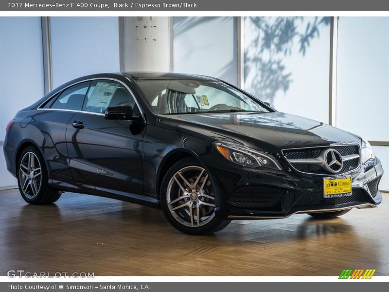 Black / Espresso Brown/Black 2017 Mercedes-Benz E 400 Coupe