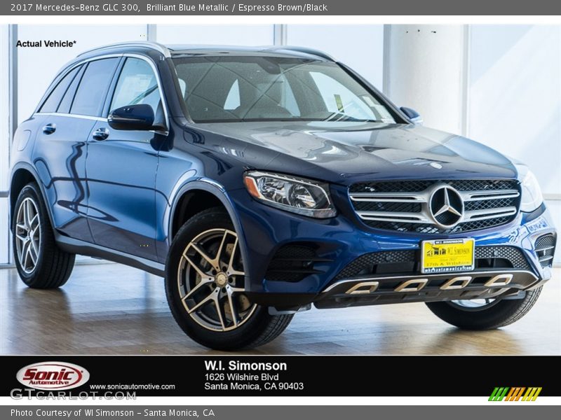 Brilliant Blue Metallic / Espresso Brown/Black 2017 Mercedes-Benz GLC 300