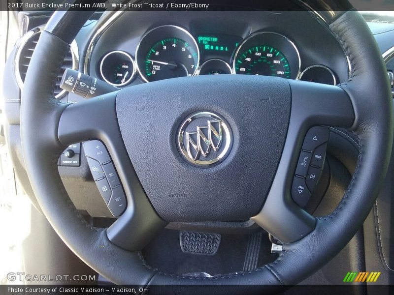 White Frost Tricoat / Ebony/Ebony 2017 Buick Enclave Premium AWD