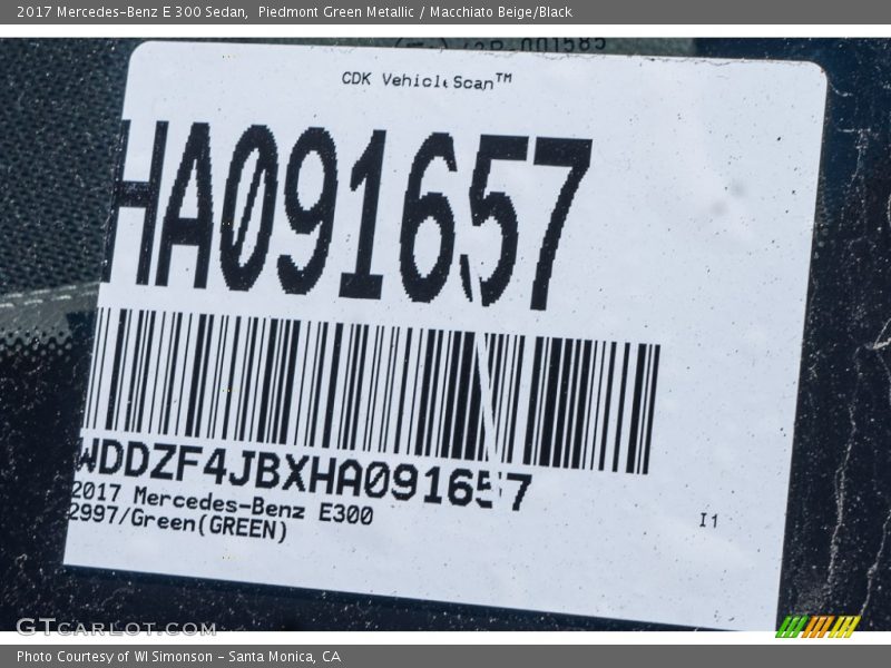 Piedmont Green Metallic / Macchiato Beige/Black 2017 Mercedes-Benz E 300 Sedan
