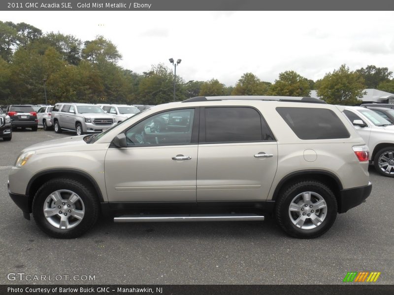 Gold Mist Metallic / Ebony 2011 GMC Acadia SLE