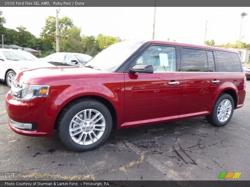 Ruby Red / Dune 2016 Ford Flex SEL AWD