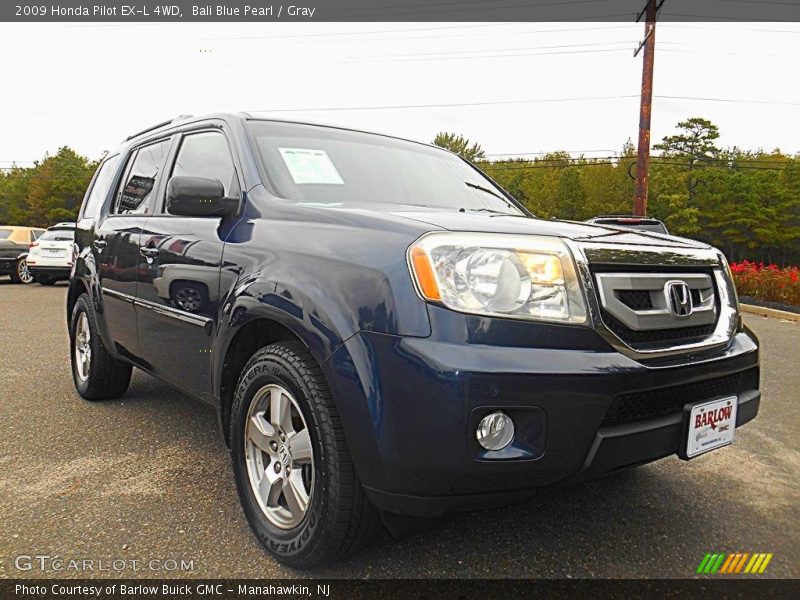 Bali Blue Pearl / Gray 2009 Honda Pilot EX-L 4WD