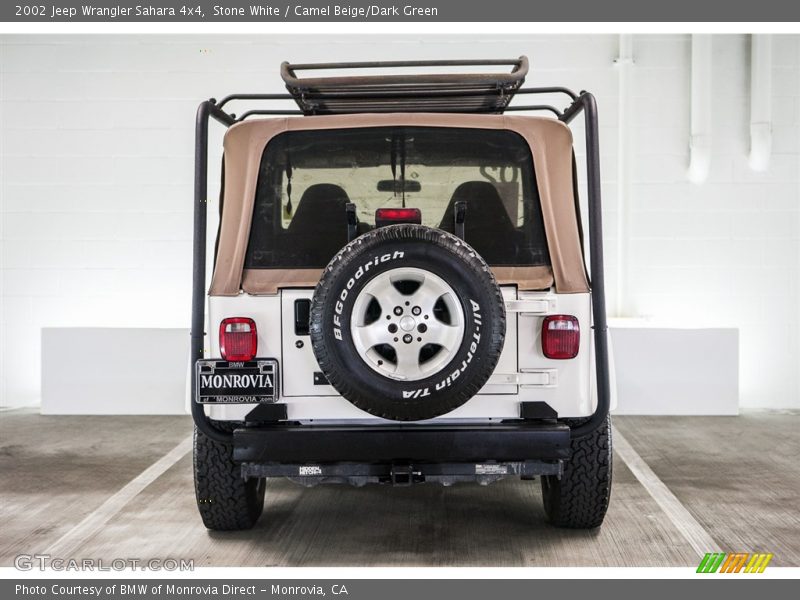 Stone White / Camel Beige/Dark Green 2002 Jeep Wrangler Sahara 4x4