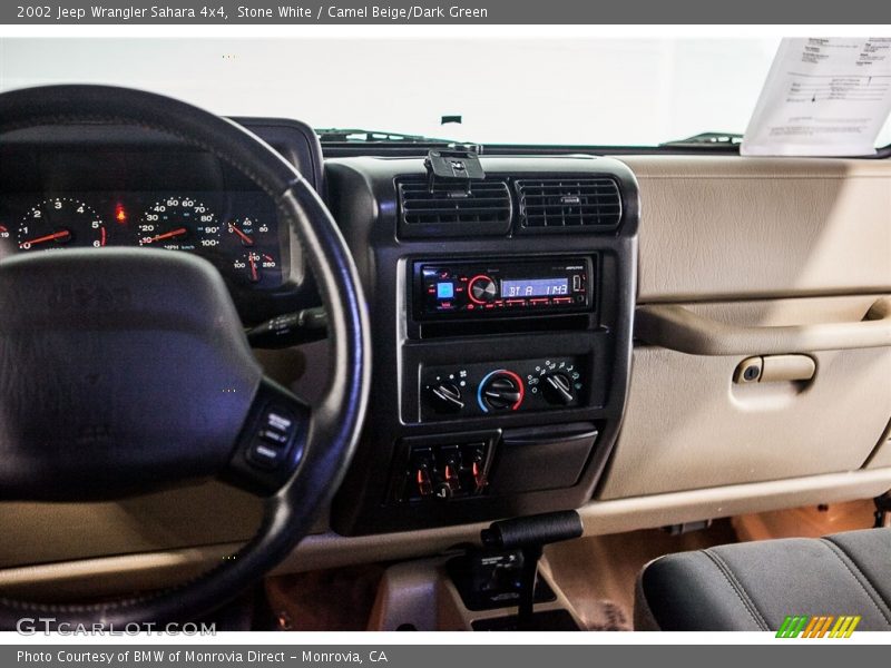 Stone White / Camel Beige/Dark Green 2002 Jeep Wrangler Sahara 4x4