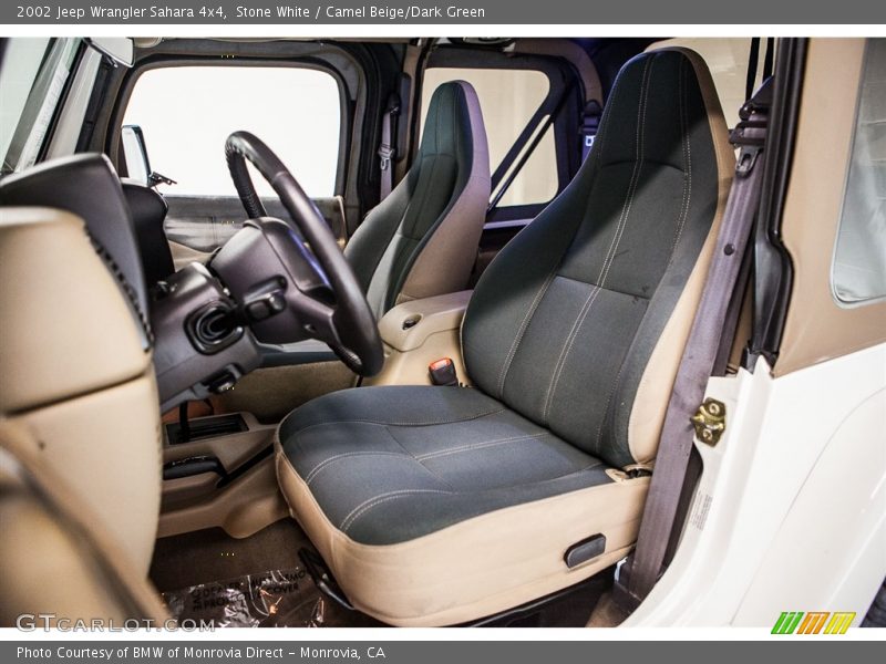 Stone White / Camel Beige/Dark Green 2002 Jeep Wrangler Sahara 4x4