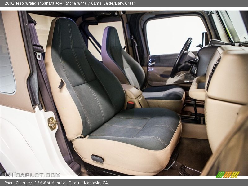 Stone White / Camel Beige/Dark Green 2002 Jeep Wrangler Sahara 4x4