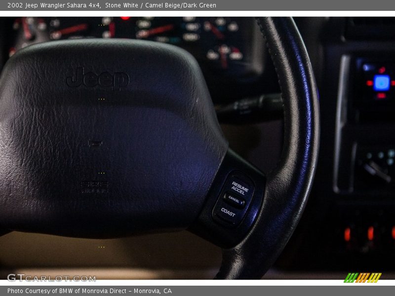Stone White / Camel Beige/Dark Green 2002 Jeep Wrangler Sahara 4x4