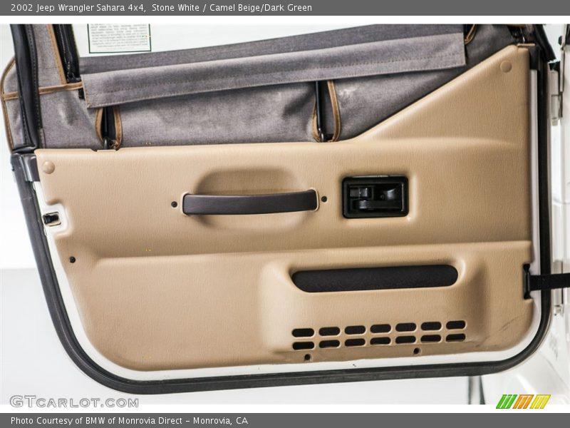 Stone White / Camel Beige/Dark Green 2002 Jeep Wrangler Sahara 4x4