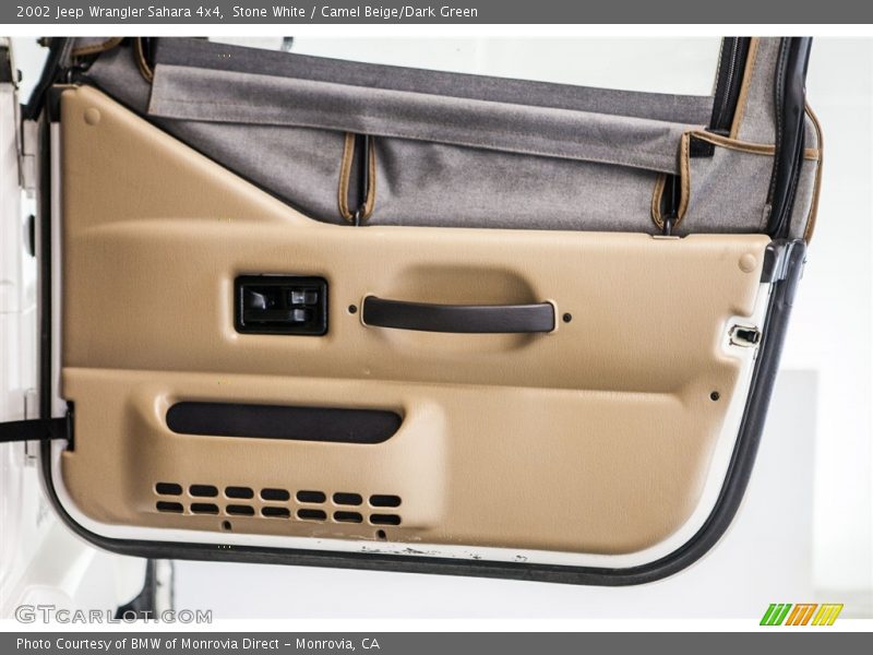 Stone White / Camel Beige/Dark Green 2002 Jeep Wrangler Sahara 4x4