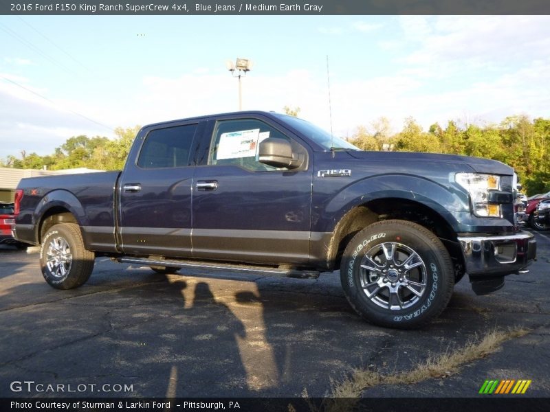 Blue Jeans / Medium Earth Gray 2016 Ford F150 King Ranch SuperCrew 4x4