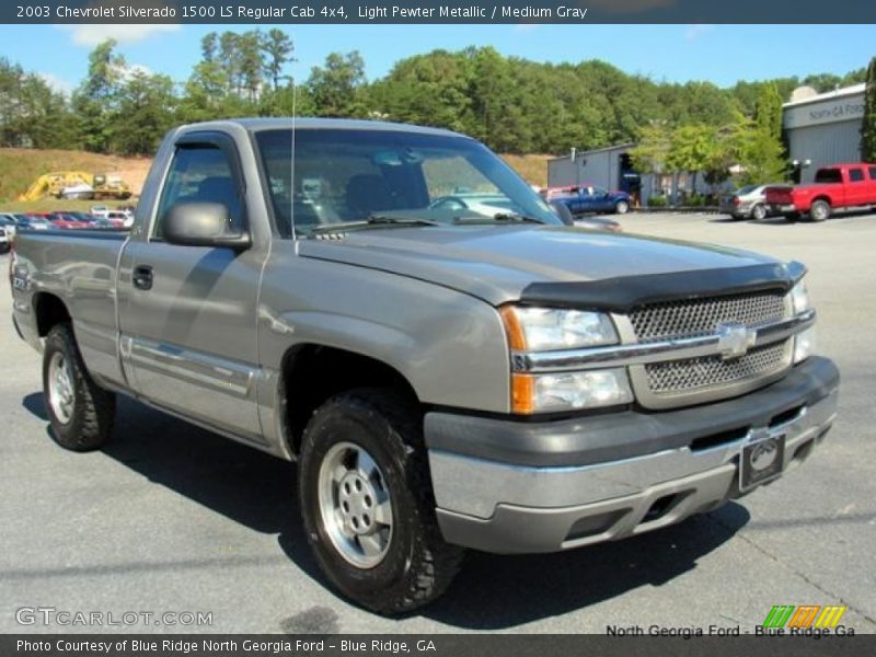 Light Pewter Metallic / Medium Gray 2003 Chevrolet Silverado 1500 LS Regular Cab 4x4