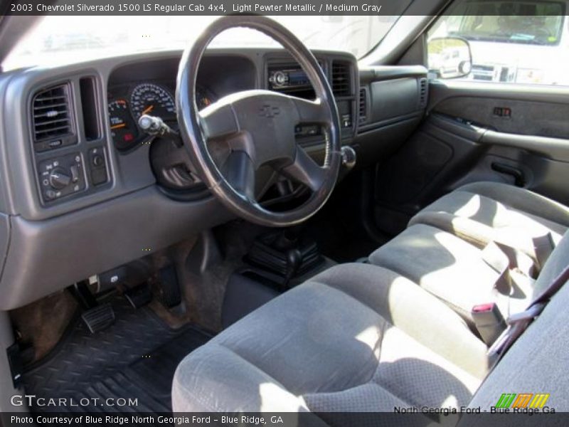Light Pewter Metallic / Medium Gray 2003 Chevrolet Silverado 1500 LS Regular Cab 4x4