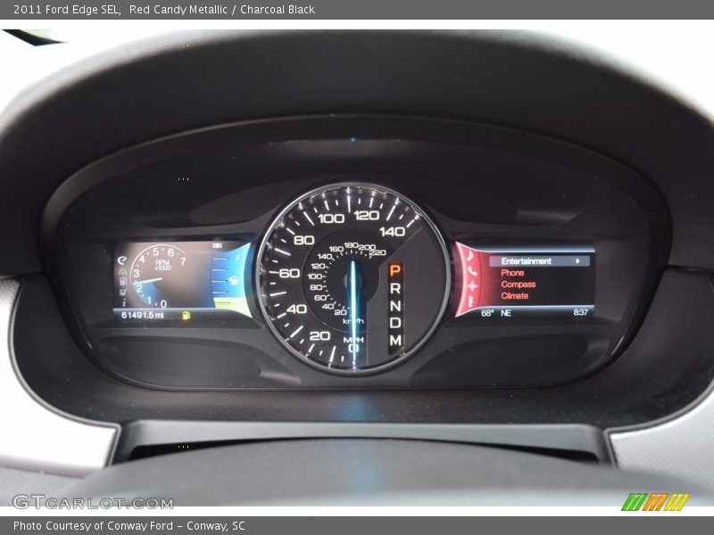 Red Candy Metallic / Charcoal Black 2011 Ford Edge SEL