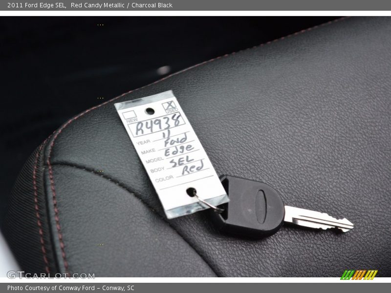 Red Candy Metallic / Charcoal Black 2011 Ford Edge SEL