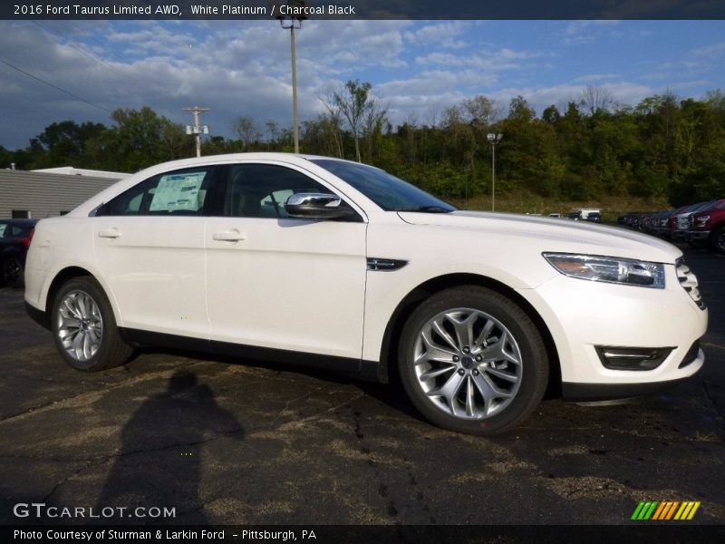 White Platinum / Charcoal Black 2016 Ford Taurus Limited AWD