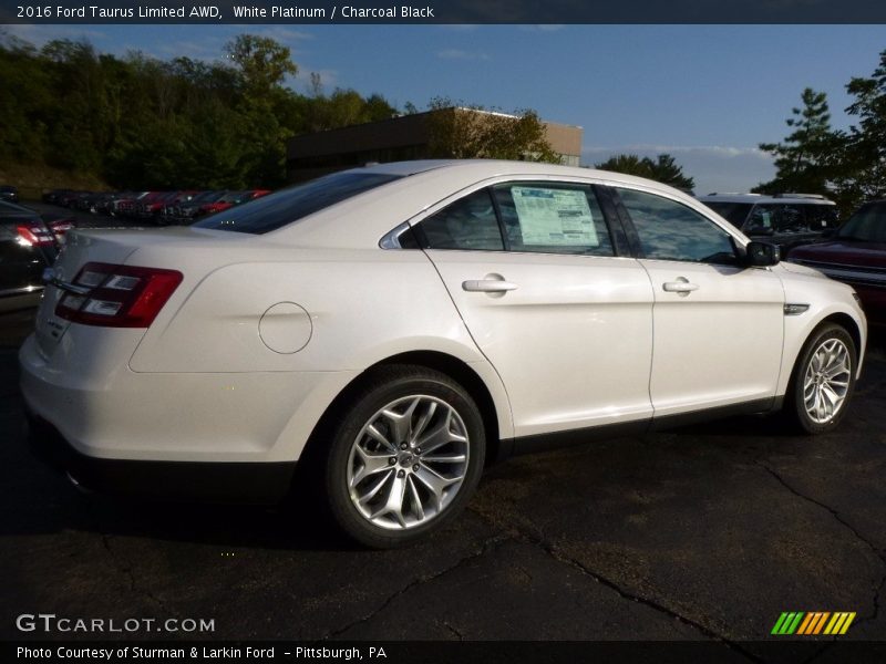 White Platinum / Charcoal Black 2016 Ford Taurus Limited AWD