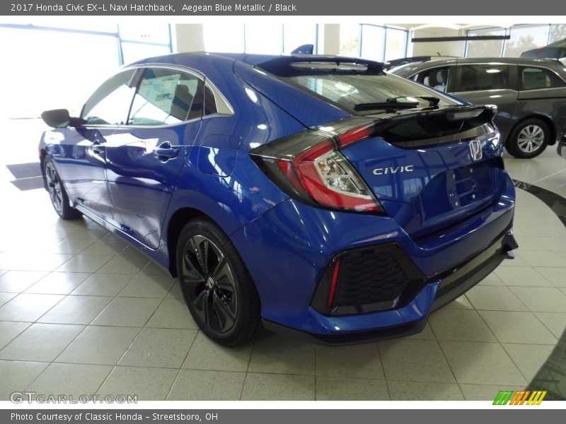  2017 Civic EX-L Navi Hatchback Aegean Blue Metallic