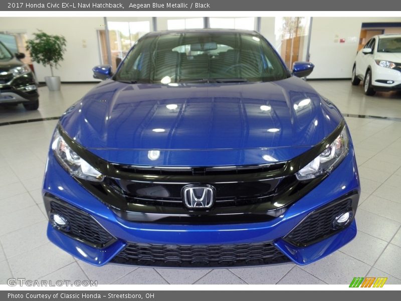  2017 Civic EX-L Navi Hatchback Aegean Blue Metallic