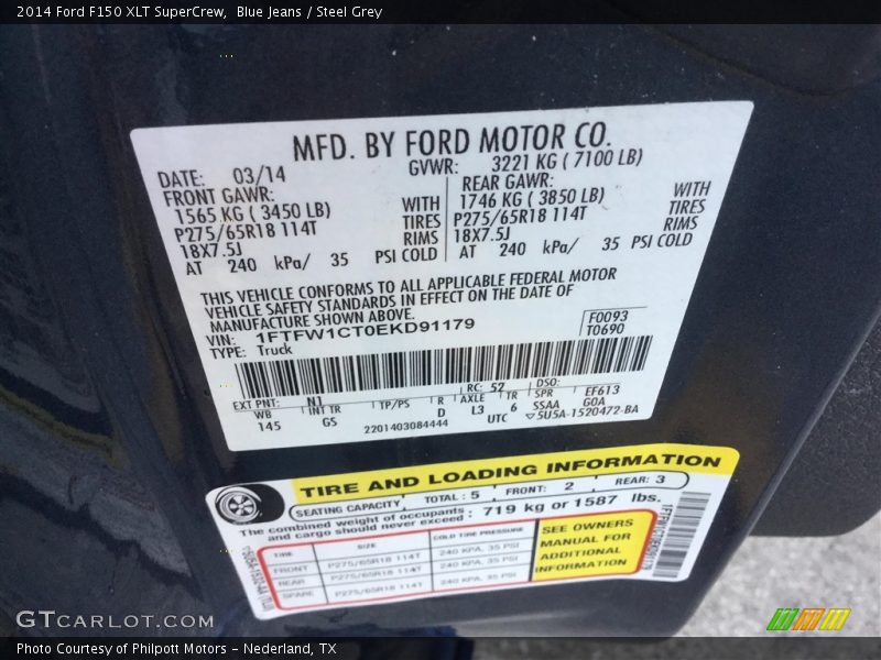 Blue Jeans / Steel Grey 2014 Ford F150 XLT SuperCrew