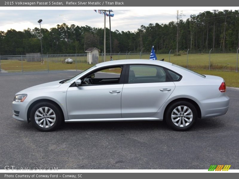 Reflex Silver Metallic / Titan Black 2015 Volkswagen Passat S Sedan