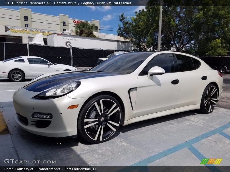 Carrara White / Cognac/Cedar Natural Leather 2011 Porsche Panamera 4S