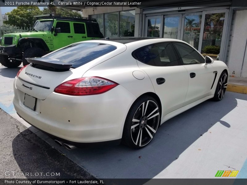 Carrara White / Cognac/Cedar Natural Leather 2011 Porsche Panamera 4S