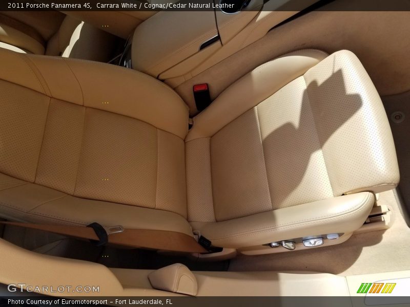 Carrara White / Cognac/Cedar Natural Leather 2011 Porsche Panamera 4S