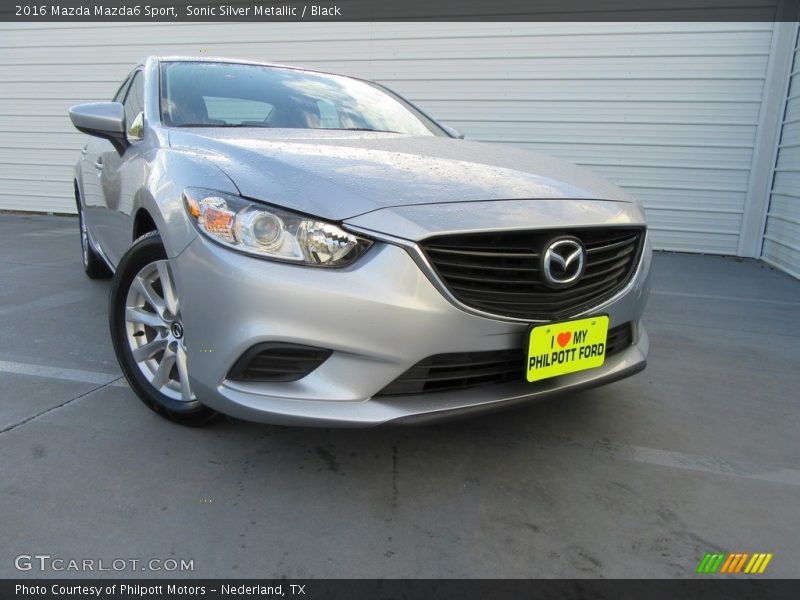Sonic Silver Metallic / Black 2016 Mazda Mazda6 Sport