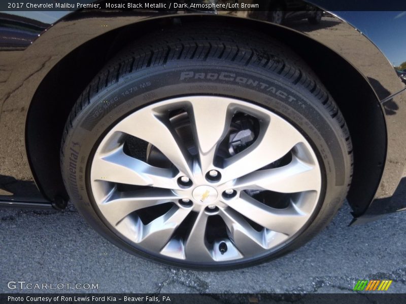Mosaic Black Metallic / Dark Atmosphere/Loft Brown 2017 Chevrolet Malibu Premier