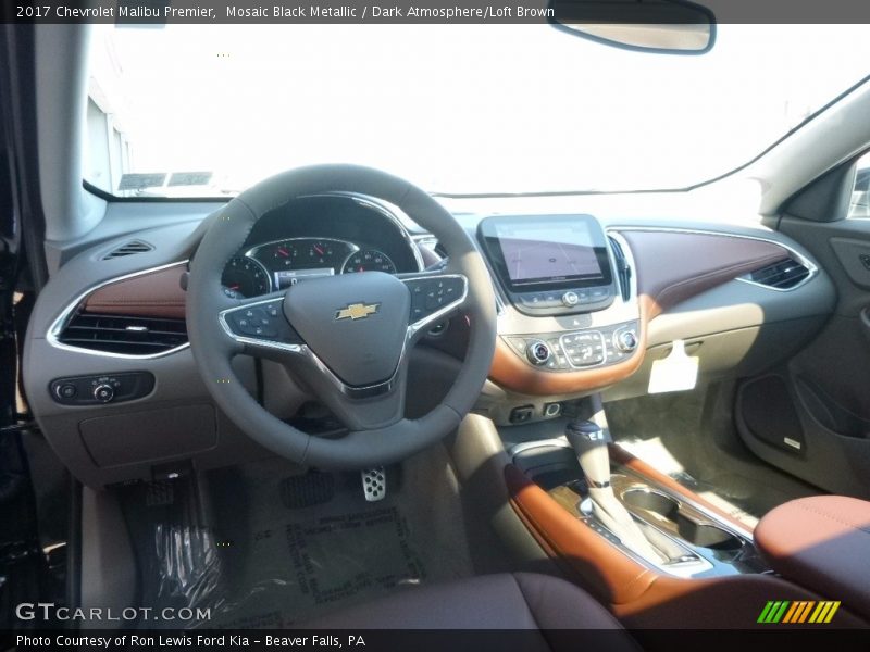 Mosaic Black Metallic / Dark Atmosphere/Loft Brown 2017 Chevrolet Malibu Premier