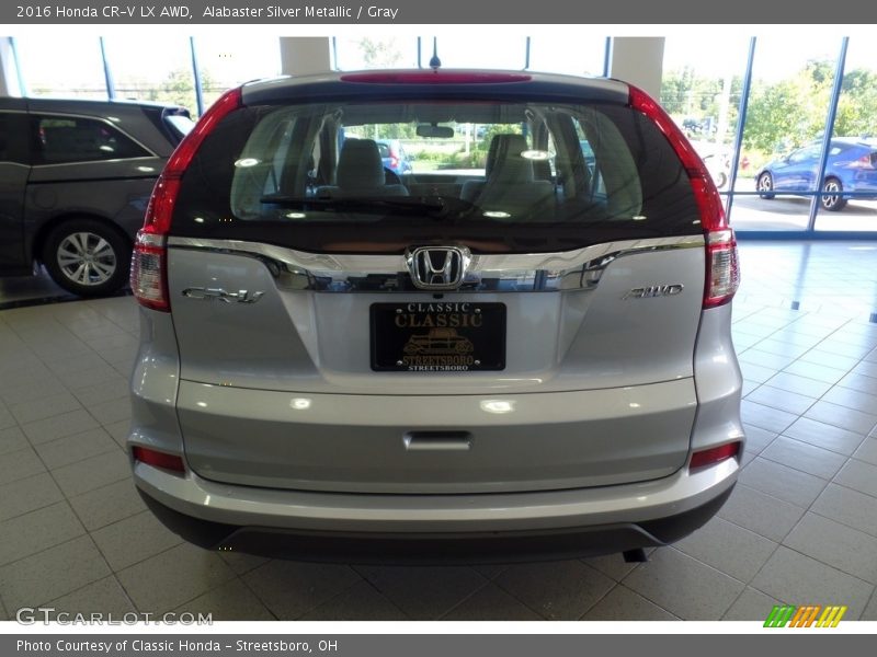 Alabaster Silver Metallic / Gray 2016 Honda CR-V LX AWD