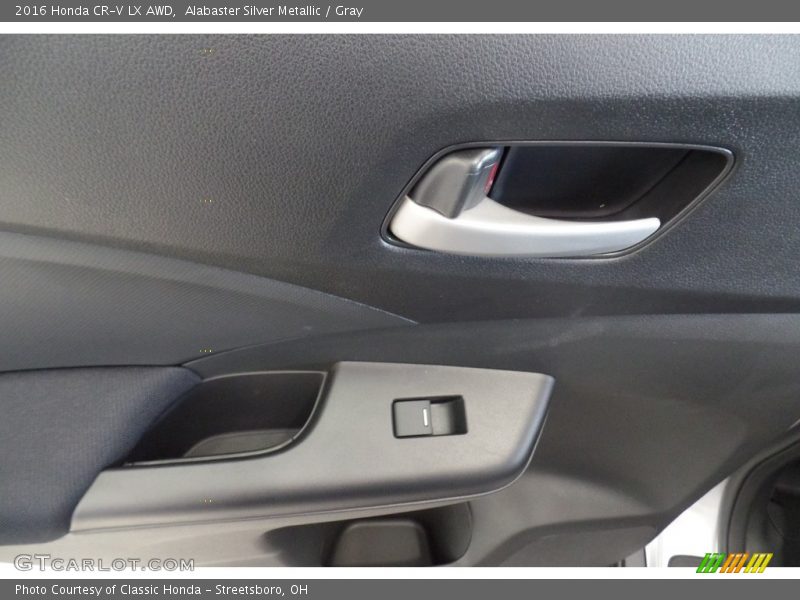 Alabaster Silver Metallic / Gray 2016 Honda CR-V LX AWD