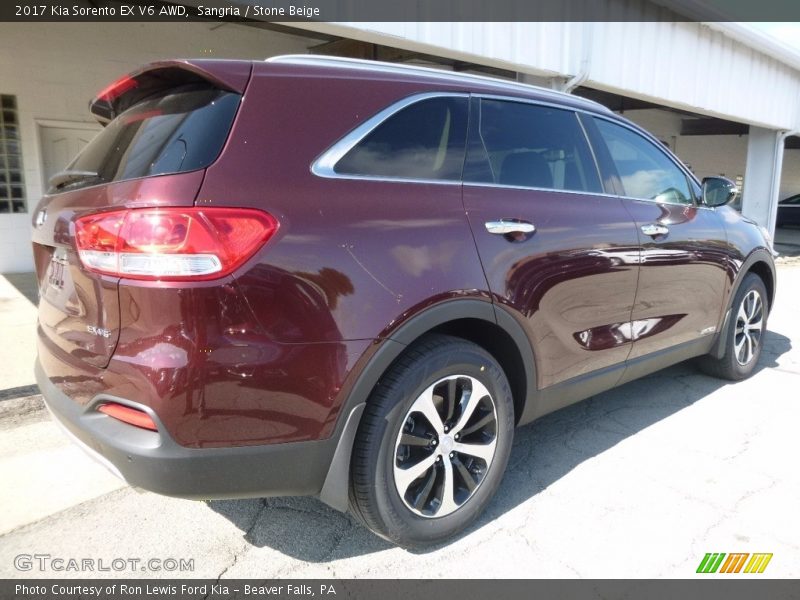 Sangria / Stone Beige 2017 Kia Sorento EX V6 AWD