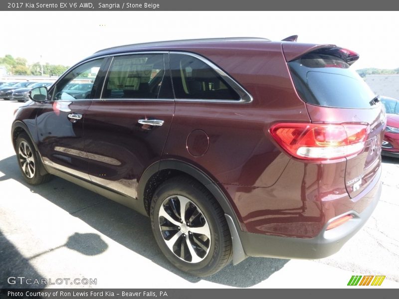 Sangria / Stone Beige 2017 Kia Sorento EX V6 AWD