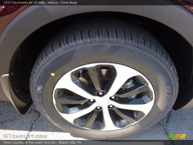 Sangria / Stone Beige 2017 Kia Sorento EX V6 AWD