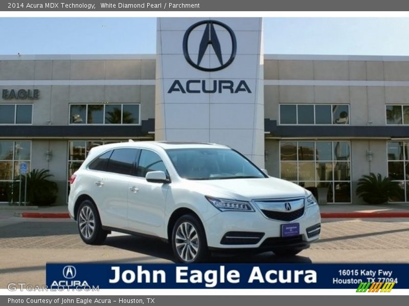 White Diamond Pearl / Parchment 2014 Acura MDX Technology