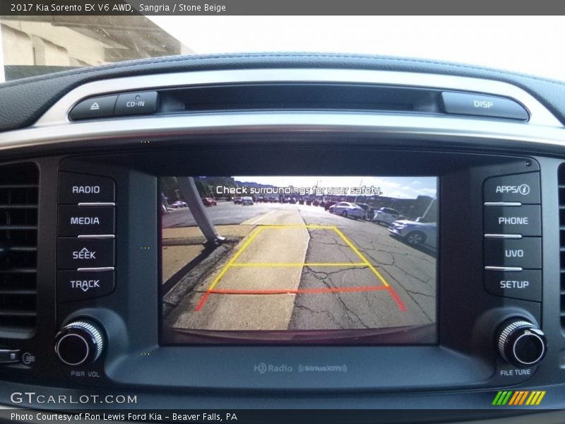 Sangria / Stone Beige 2017 Kia Sorento EX V6 AWD