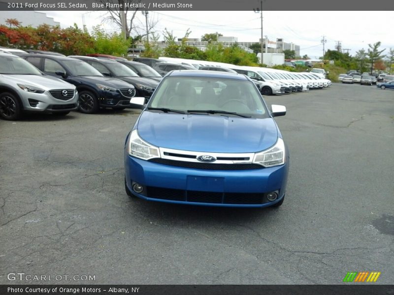 Blue Flame Metallic / Medium Stone 2011 Ford Focus SEL Sedan